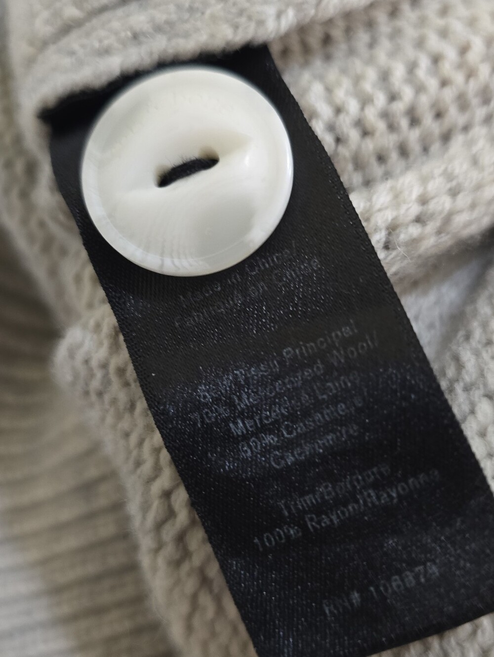 Rag & Bone Phyllis Gray Wool Cashmere Blend Side Button Mock Neck Sweater XXS - Picture 5 of 5